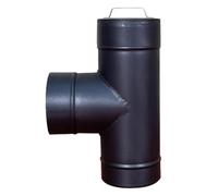 Harilla Tuyau de poêle tuyau de cheminée Dia.150mm | Tuyau d'échappement de cheminée Portable, raccords en t pour randonnée en plein air, poêle à bois