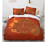 Harley Davidson D Parure De Lit Parure De Lit En Microfibre De Housses De Couette Hypoallerg¿¿Nique Pcs Ensemble De Housse De Couette Avec Ferm