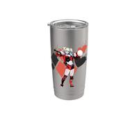 Harley Quinn Diamonds and Hearts Gobelet isotherme en acier inoxydable double paroi
