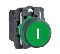 Harmony Bouton-poussoir Vert 22 - à Impulsion Affleurant - 1f - Xb5aa3311