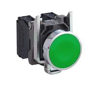 Harmony XB4 - bouton poussoir à impulsion - Ø22 - vert - 1O+1F - vis étrier