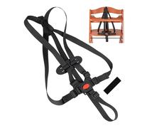 Harnais 5 points pour chaise haute, 1 set, compatible avec Hauck Alpha, Beta, Stokke Tripp Trapp, Roba, uvm, noir, système de ceinture avec clip de poitrine