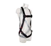 Harnais antichute 3M PROTECTA - anneau d'antichute dorsal, zone de réglage aux jambes, fermetures standard, dépôt d'extrémité de sangle, protège-étiquette avec champ d'inscription, ferrures revêtues d