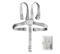 Harnais Chaise Haute Universel Bébé Réglable Sécurité Attache Multi | cinq points fixation, lavable, matériau souple, fermeture boucle, adaptation transat buggy, réglage, robuste practicality