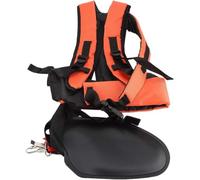Harnais de débroussailleuse double sangle réglable pour débroussailleuse lourde et débroussailleuse homme femme nylon dur pour débroussailleuse jardin pelouse orange