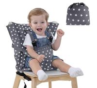Harnais de siège haut portable pour bébé - Chaise haute fixe et résistante aux chutes - Siège rehausseur essentiel avec sangles réglables - Ceinture d'épaule - Chaise haute de voyage pour tout-petits