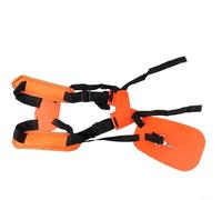 Harnais réglable à double sangle d'épaule pour débroussailleuse, accessoire de jardin rembourré en nylon avec clip de sécurité, confortable pour travaux de jardin lourds et terrains en plein air