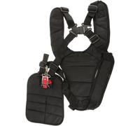 Harnais universel pour débroussailleuse à essence et tondeuse à fils 2 bretelles avec ceinture lombaire réglable compatible Stihl