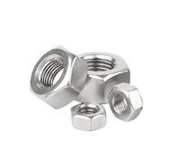 Haroar 1-30 Pièces M4 M5 M6 M8 M10 M12 M14 M16 M18 M20 M22 M24 304 A2-70 en Acier Inoxydable, Pas De Filetage Fin Métrique, Écrou Hexagonal for Boulon À Vis(M6x0.5-10pcs)