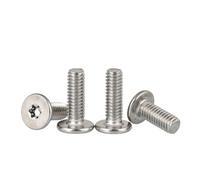 Haroar 10/20/50/100 Pièces M4 M5 M6 M8 304 A2-70 en Acier Inoxydable CM Six Lobes Mince Bas Plat Vis À Tête De Plaquette(M4x30(20pcs))