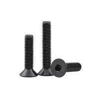 Haroar 10 pièces M14 vis en Acier au Carbone tête fraisée M14 boulons Longueur 25/30/35/40/45/50mm Boulon Noir tête Plate M14 vis(40mm)