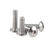 Haroar 10 Pièces M5 M6 M8 304 Acier Inoxydable Hexagone Douille Hexagonale Bouton Tête Vis Boulons Rond Plat Entretoise