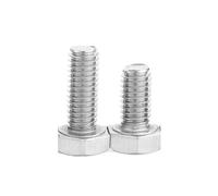 Haroar 2-10 Pièces M6 M10 M12 A2-70 304 Filetage Métrique en Acier Inoxydable DIN933 Boulon À Tête Hexagonale Extérieure Vis Externe