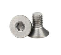 Haroar 2-5 Pièces M4 M5 TA2 Titane Pur Hexagone À Tête Creuse Plate Fraisée Boulon Vis(15mm,M4-5pcs)