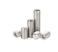 Haroar 3-30 Pièces M4 M8 M10 304 Acier Inoxydable Filetage Fin Hexagone Douille Hexagonale Pointe Plate Ensemble Vis Extrémité sans Tête