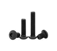 Haroar Boulon À Vis Rond M1.6M2.5M4, Qualité Noire 12.9, Tête De Bouton Douille Hexagonale, 20 50 Pièces