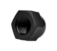 Haroar Écrous À Capuchon Hexagonaux en Nylon, 5 100 Pièces, Couvercle Décoratif Noir Et Blanc, Écrou Semi-dôme Plastique M3 M4 M5 M6 M8 M10 M12 M14 M16 M18 M20(Black,M14 (12pcs))