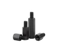 Haroar Support D'entretoise Mâle Femelle, Vis D'espacement De Panneau Hexagonal en Acier Au Carbone Noir, Piliers Colonne, Boulons M3 M4 10 À 50 Pièces(30mm,M3-(50pcs))