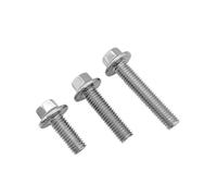 Haroar Tête Hexagonale en Acier Inoxydable, avec Bride Dentelée, Vis À Capuchon, Boulon De Rondelle, 5 20 Pièces(1I4-20(20pcs),1-1/2")