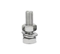 Haroar Vis À Tête Hexagonale en Acier Inoxydable M10 M12 304, Écrous, Rondelles Plates, Kits De Verrouillage, Boulon Hexagonal Long, 1 Pièce(30mm,M10-1PCS)