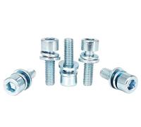 Haroar Vis À Tête Hexagonale Galvanisée De Qualité 100, 5 8. Pièces, Rondelle Plate, Joint Ressort, Boulon D'assemblage M3 M4 M5 M6 M8 M10 M12