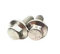 Haroar Vis À Tête Hexagonale M5 M6 M8 M10 M12 A2-70 304 en Acier Inoxydable GB5787, Bride Dentelée, Boulon De Rondelle, 2 10 Pièces