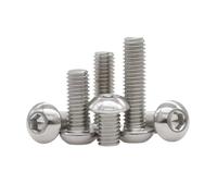Haroar Vis À Tête Hexagonale Ronde en Acier Inoxydable 100, 50 304 Pièces, M1.6 M2 M3(14mm,M1.6 100pcs)