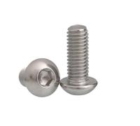 Haroar Vis À Tête Ronde en Acier Inoxydable 304 A2-70, 5 30 Pièces, Six Pans Creux, Boulons Boutons