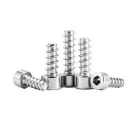 Haroar Vis Autotaraudeuses À Tête Hexagonale en Acier Inoxydable 304, 10 55 Pièces, M2 M3M3.5M4 M5, Queue De Coupe Basse Et Courte for Le Plastique(M3x12(50pcs))