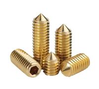 Haroar Vis De Réglage À Pointe Conique en Laiton M3-M6, Boulon Tête Acier Et Cuivre, Hexagonale Six Pans Creux, 10/30 Pièces