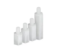 Haroar Vis D'espacement Blanches M2/M2.5/M3/M4 * L + 6mm, Filetage en Plastique for Carte Mère PCB, Pilier Fixe Nylon, 20 À 30 Pièces
