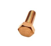 Haroar Vis Hexagonales en Cuivre M5 M6 M8 M10 M12, Boulon Électrolytique Violet Conducteur T2 Rouge Pur, 1 À 5 Pièces