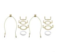 Harpe de lampe de 25 cm avec support d'ombrage amovible et plaque supérieure compatible avec lampes de table et lampadaires, avec plusieurs selles pour montage sur table (doré)