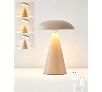HARPER LIVING Lampe de table rechargeable, lampe de chevet à champignon tactile magnétique à intensité variable, lampe de bureau portable à LED rechargeable pour chambre, salon, maison, bureau