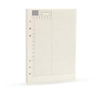 Harphia Recharge A5 pour Planificateur Quotidien, 6 Anneaux de Reliure, Pages Intérieures, Recharge de Carnet à Spirale pour Agenda Filofax Gucci LV (5,59 x 8,27")