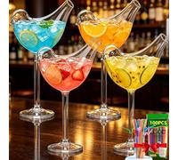 Harresa Bird Shaped Cocktail Glasses - 2026 New Unique Creative Wine Glass for Champagne, Mixed Drinks - Party, Wedding, Home Decor (4)