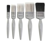Harris Essentials Lot de 5 pinceaux de Peinture Brillante pour Murs, plafonds et Murs | 1,3 cm, 2,5 cm, 3,8 cm, 5,1 cm, Gris