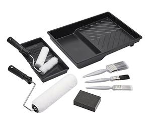 Harris Kit de décoration pour murs et plafonds | 11 pièces | 1 manchon de rouleau de 22,9 cm, 1 manchon de rouleau de 10,2 cm, 1 bloc de ponçage et 1 lot de 3 pinceaux