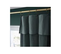 HARRIS - Rideau Ajustable 140x270cm Velours de Coton Ardoise + 8 Anneaux Pince - ACTOME