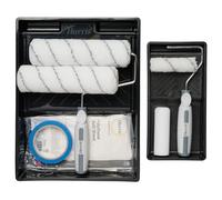 Harris Seriously Good Kit de décoration de chambre 10 pièces Rouleaux à peinture, pinceaux, ruban adhésif, feuille de poussière