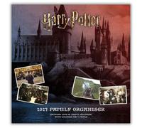 Harry Potter 2027 Family Organiser Wall Calendar, Official Licensed Family Planner with Multiple Columns, Stickers & Storage Pocket, Monthly Calendar Featuring Iconic Wizarding World Artwork