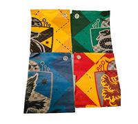 Harry Potter Bannière avec Blason de Poudlard - Toutes les Quatre Maisons Murale Drapeau Multi Medium