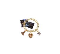 Harry Potter Bracelet Avec Pendentifs Plaqué Or Lumos Gryffindor