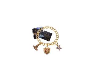 Harry Potter Bracelet Avec Pendentifs Plaqué Or Lumos Gryffindor