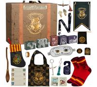 Harry Potter Calendrier de l'Avent 2025 Fille Ado Femme 24 Surprises Magiques, Papeterie Chaussettes Noel Accessoires, Compte à Rebours de Noël (Marron Étui)