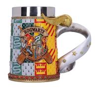Nemesis Now B5614T1 Harry Potter - Chope à bière de Collection - Motif : Quidditch Vif d'or - Cadeau pour Fan et Passionné - Qualité Supérieure - Jaune et Argenté - 15,5 CM, Résine, 15,5cm