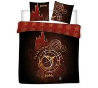 Harry Potter Clock Tower Housse de Couette 240x220 + 2 Taies | Parure de lit 2 personnes réversible | Polycoton séchage rapide Oeko-Tex | Wizarding World | Cadeau | Lavable en machine