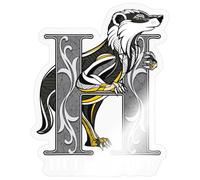 Harry Potter Emblème Hufflepuff Poufsouffle Monochrome Autocollant Sticker
