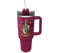 Pyramid International - Tumbler Gryffindor - Mug Isotherme avec Paille et Poignée - 1.2L - Thermos Chaud et Froid