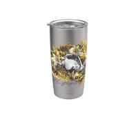 Harry Potter Harry Potter Hufflepuff Floral Gobelet isotherme en acier inoxydable double paroi